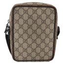 GUCCI GG Supreme Shoulder Bag PVC Beige Silver 122754 Auth ep13334-3