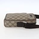 GUCCI GG Supreme Shoulder Bag PVC Beige Silver 122754 Auth ep13334-5