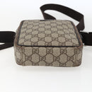 GUCCI GG Supreme Shoulder Bag PVC Beige Silver 122754 Auth ep13334-9