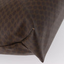 CELINE Macadam Canvas Tote Bag PVC Leather Brown Gold Auth ep13337-15