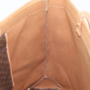 CELINE Macadam Canvas Tote Bag PVC Leather Brown Gold Auth ep13337-18