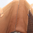 CELINE Macadam Canvas Tote Bag PVC Leather Brown Gold Auth ep13337-19