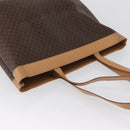 CELINE Macadam Canvas Tote Bag PVC Leather Brown Gold Auth ep13337-6
