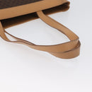 CELINE Macadam Canvas Tote Bag PVC Leather Brown Gold Auth ep13337-7