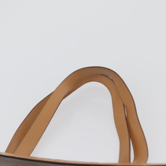 CELINE Macadam Canvas Tote Bag PVC Leather Brown Gold Auth ep13337