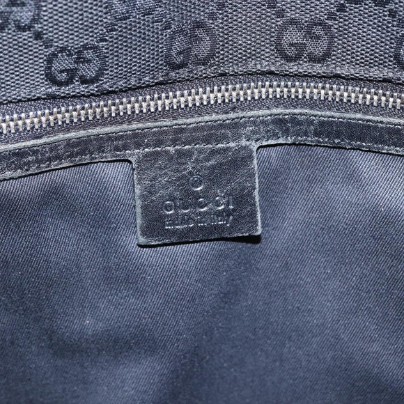 GUCCI GG Canvas Tote Bag Black 109140 Auth ep13339