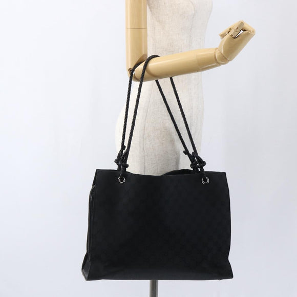 GUCCI GG Canvas Tote Bag Black 109140 Auth ep13339