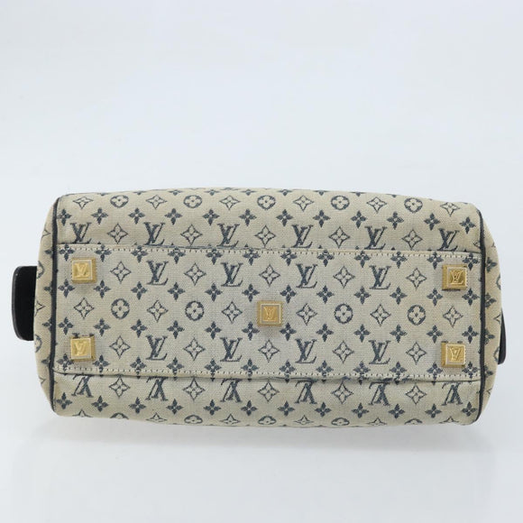 LOUIS VUITTON Monogram Mini Josephine PM Hand Bag Blue M92049 LV Auth ep13340