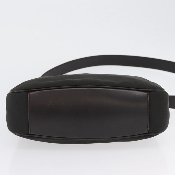 GUCCI Bamboo Hand Bag Nylon 2way Black Silver 001 1638 3754 Auth ep13341