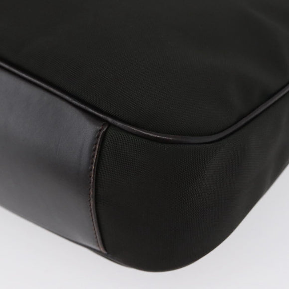 GUCCI Bamboo Hand Bag Nylon 2way Black Silver 001 1638 3754 Auth ep13341