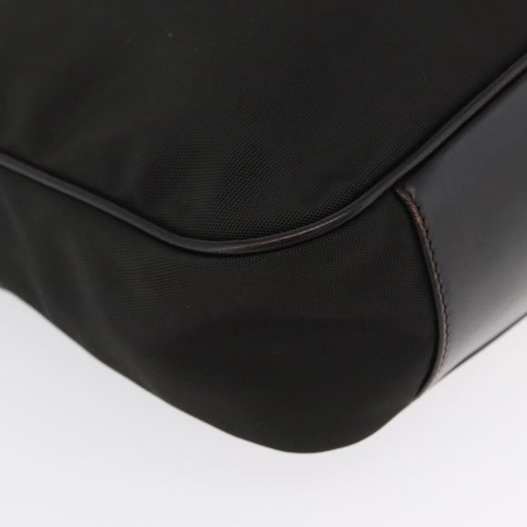GUCCI Bamboo Hand Bag Nylon 2way Black Silver 001 1638 3754 Auth ep13341