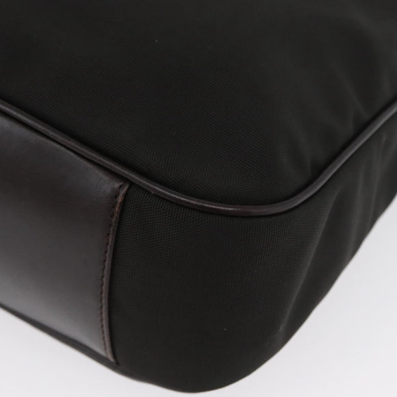 GUCCI Bamboo Hand Bag Nylon 2way Black Silver 001 1638 3754 Auth ep13341