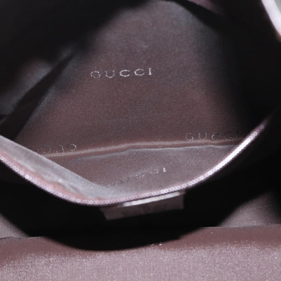 GUCCI Bamboo Hand Bag Nylon 2way Black Silver 001 1638 3754 Auth ep13341