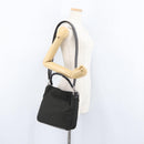 GUCCI Bamboo Hand Bag Nylon 2way Black Silver 001 1638 3754 Auth ep13341-23