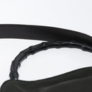 GUCCI Bamboo Hand Bag Nylon 2way Black Silver 001 1638 3754 Auth ep13341-8