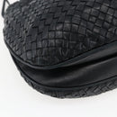 BOTTEGA VENETA INTRECCIATO Shoulder Bag Leather Black Gold Auth ep13348-14