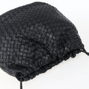 BOTTEGA VENETA INTRECCIATO Shoulder Bag Leather Black Gold Auth ep13348-6
