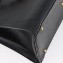 GUCCI Bamboo Tote Bag Leather Black Gold 002 0260 Auth ep13352-12