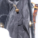 GUCCI Bamboo Tote Bag Leather Black Gold 002 0260 Auth ep13352-19