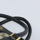 GUCCI GG Supreme Sherry Line Hand Bag PVC Navy Gold Auth ep13353-8