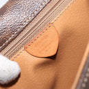 CELINE Macadam Canvas Circle Shoulder Bag PVC Leather Brown Gold Auth ep13354-12