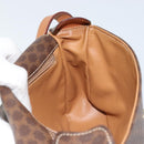 CELINE Macadam Canvas Circle Shoulder Bag PVC Leather Brown Gold Auth ep13354-18