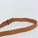 CELINE Macadam Canvas Circle Shoulder Bag PVC Leather Brown Gold Auth ep13354-8