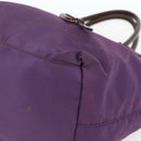 PRADA Hand Bag Nylon Purple Gold Auth ep13355-9