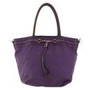 PRADA Hand Bag Nylon Purple Gold Auth ep13355-13