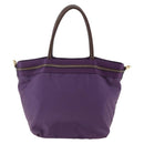 PRADA Hand Bag Nylon Purple Gold Auth ep13355-2