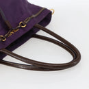 PRADA Hand Bag Nylon Purple Gold Auth ep13355-7