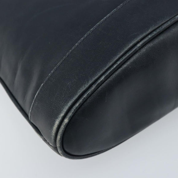 GUCCI Umhängetasche Leder Schwarz Gold 23 01 1633 Auth ep13358