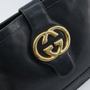 GUCCI Umhängetasche Leder Schwarz Gold 23 01 1633 Auth ep13358-14