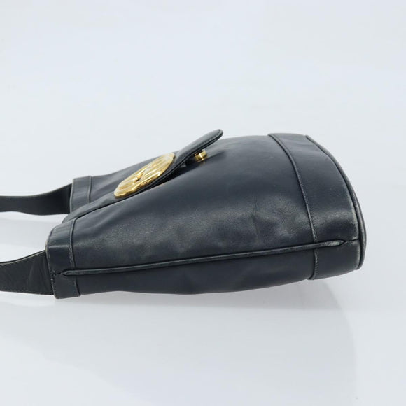 GUCCI Umhängetasche Leder Schwarz Gold 23 01 1633 Auth ep13358