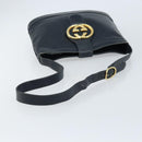 GUCCI Umhängetasche Leder Schwarz Gold 23 01 1633 Auth ep13358-7