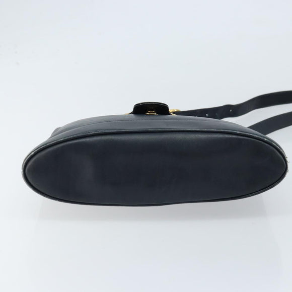 GUCCI Umhängetasche Leder Schwarz Gold 23 01 1633 Auth ep13358