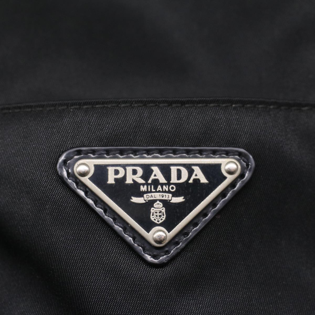 PRADA Hand Bag Nylon Black Auth ep1336