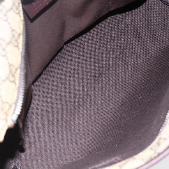 GUCCI GG Supreme Tote Bag PVC Beige Silver 211138 Auth ep13363V