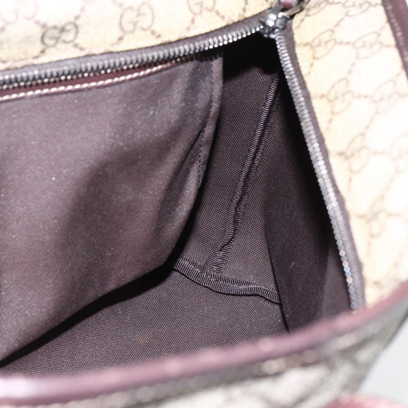 GUCCI GG Supreme Tote Bag PVC Beige Silver 211138 Auth ep13363V