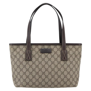 GUCCI GG Supreme Tote Bag PVC Beige Silver 211138 Auth ep13363V - 0