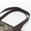 GUCCI GG Supreme Tote Bag PVC Beige Silver 211138 Auth ep13363V-8