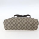 GUCCI GG Supreme Tote Bag PVC Beige Silver 211138 Auth ep13363V-9