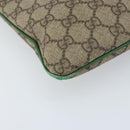 GUCCI GG Supreme Hand Bag PVC Beige Silver 117551 Auth ep13364-11