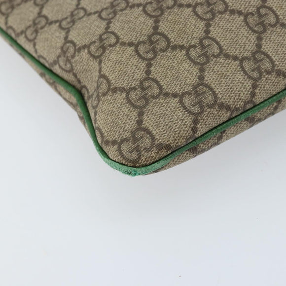 GUCCI GG Supreme Hand Bag PVC Beige Silver 117551 Auth ep13364