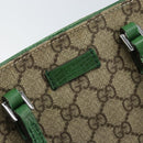 GUCCI GG Supreme Hand Bag PVC Beige Silver 117551 Auth ep13364-14