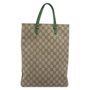 GUCCI GG Supreme Hand Bag PVC Beige Silver 117551 Auth ep13364-3