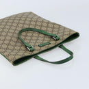 GUCCI GG Supreme Hand Bag PVC Beige Silver 117551 Auth ep13364-6