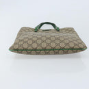 GUCCI GG Supreme Hand Bag PVC Beige Silver 117551 Auth ep13364-9
