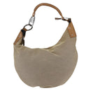 GUCCI Shoulder Bag Canvas Beige Silver 95726 Auth ep13367-2