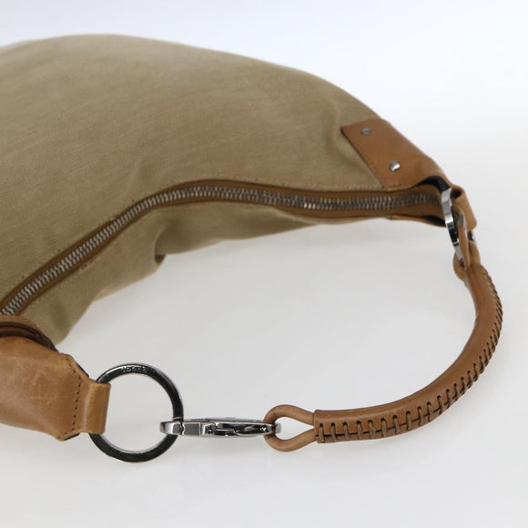 GUCCI Shoulder Bag Canvas Beige Silver 95726 Auth ep13367